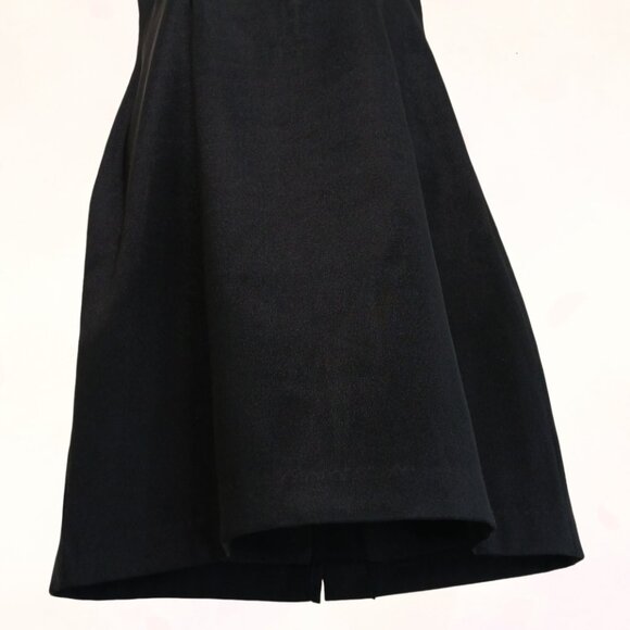 Connected Apparel Women Black Knee Length Sleek Dress with Rhinestone Neckline 8 - Picture 6 of 15